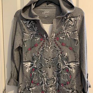 Sport hooded zip pullover   Styl & Co